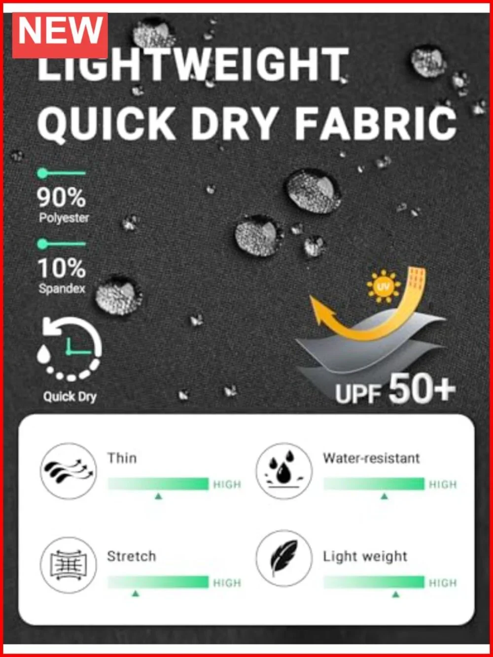 Lightweight Quick Dry Water Resistant Hiking Cargo Joggers with Zipper Pockets
